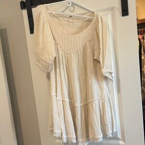 Free People Cream Tunic Top